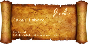 Jakab Laborc névjegykártya