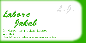 laborc jakab business card